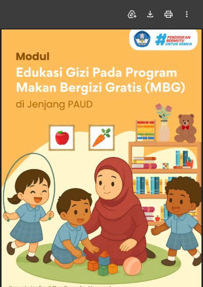 Modul Edukasi Gizi jenjang PAUD