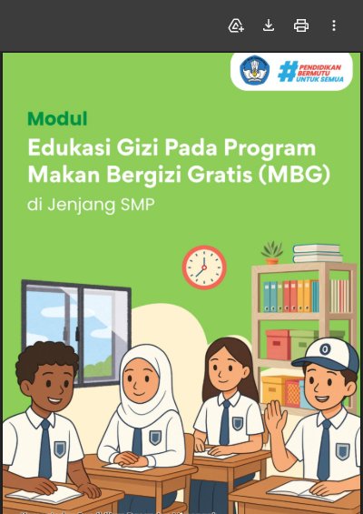 Modul Edukasi Gizi jenjang SMP