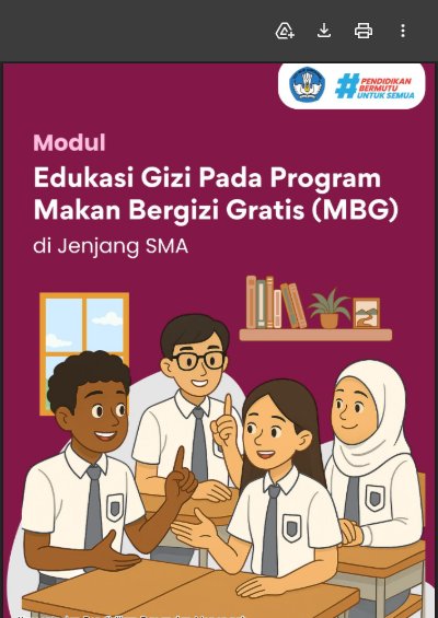 Modul Edukasi Gizi jenjang SMA